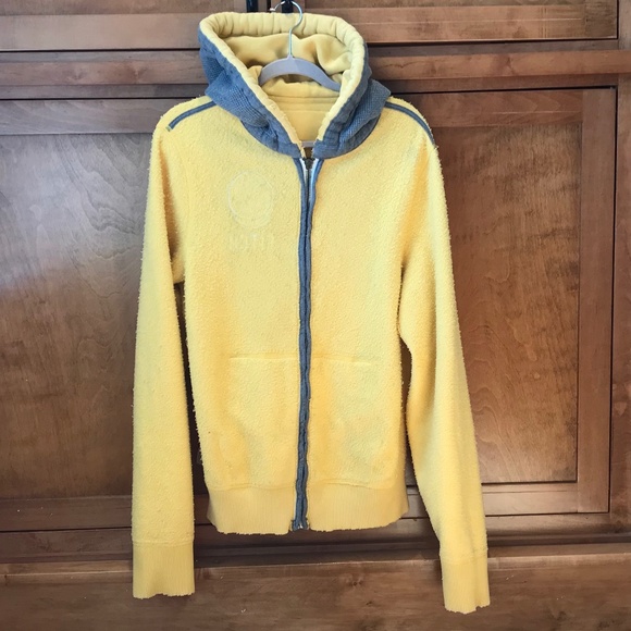 Y2K🔥 AUTHENTIC VINTAGE ABERCROMBIE & FITCH GOLD ZIP UP HOODIE - Picture 13 of 14